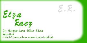 elza racz business card